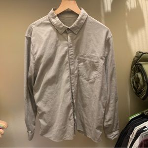 Mens Lululemon Buttondown Shirt XL Grey